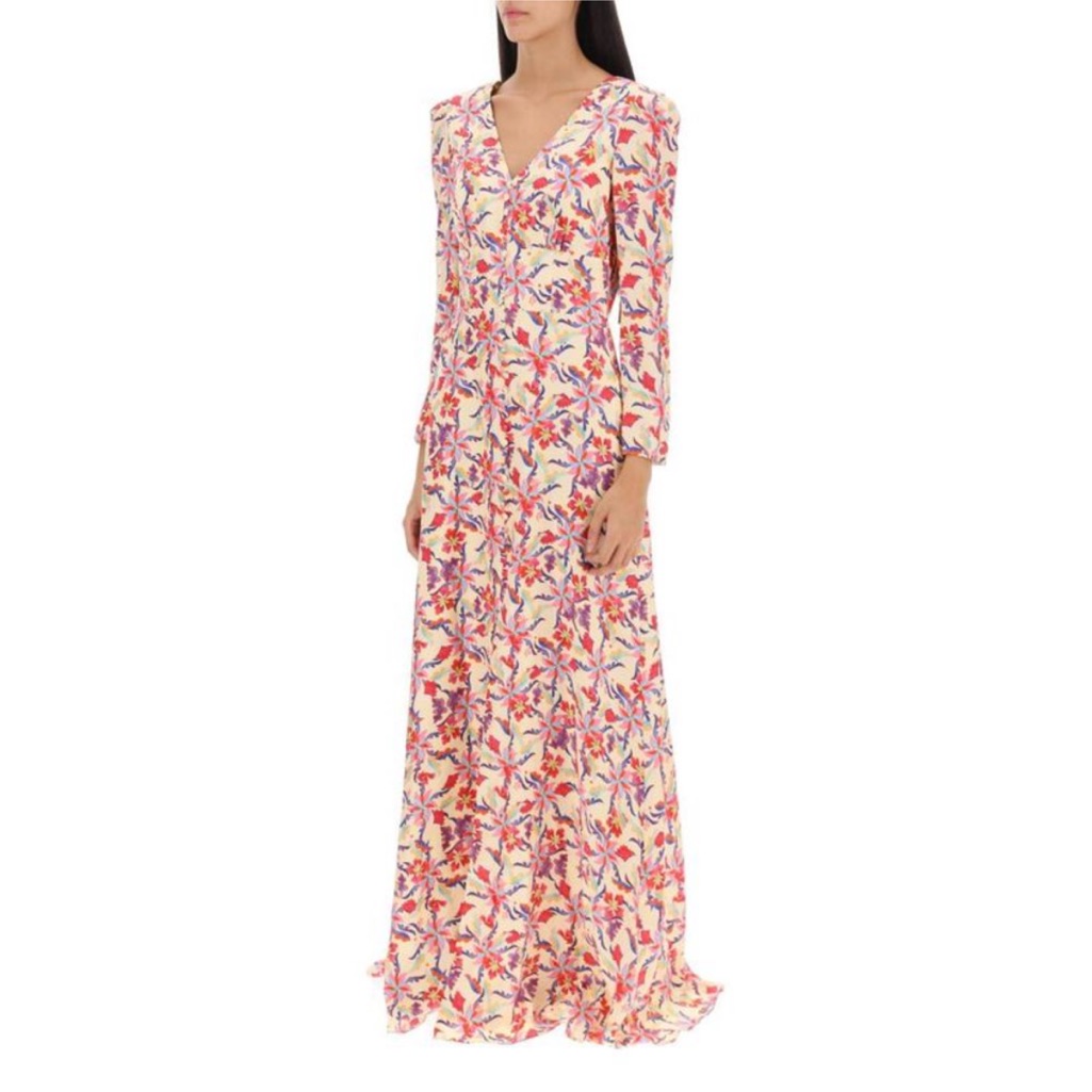 Saloni Margot Long-Sleeved Maxi Dress